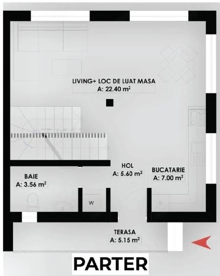 Casă cu 3 camere cu Teren 220 Mp în Central