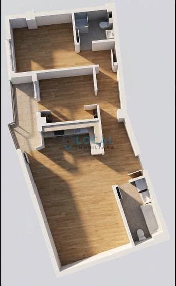 Apartament cu 3 camere semidecomandat, mobilat în Central