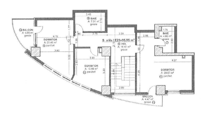 Penthouse semifinisat pe doua niveluri, 200mp, zona Calea Floresti - 1