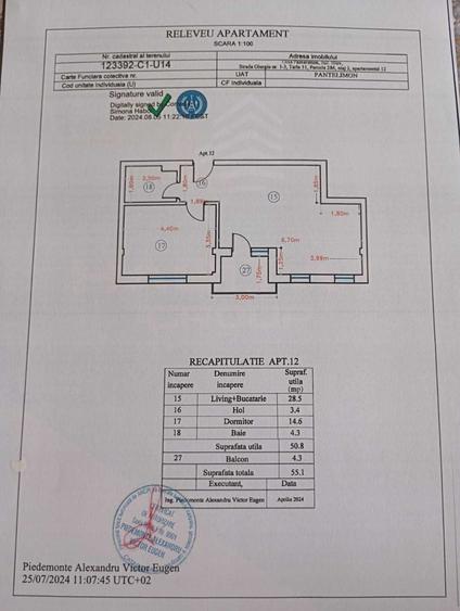 Apartament cu 2 camere semidecomandat în Central