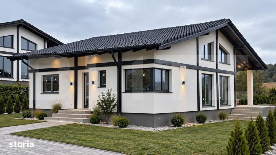 CASE INDIVIDUALE PE UN SINGUR NIVEL - Casa individuala noua, 4 camere - 1