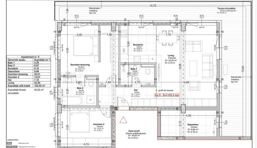 Apartament cu 2 camere decomandat în Soarelui
