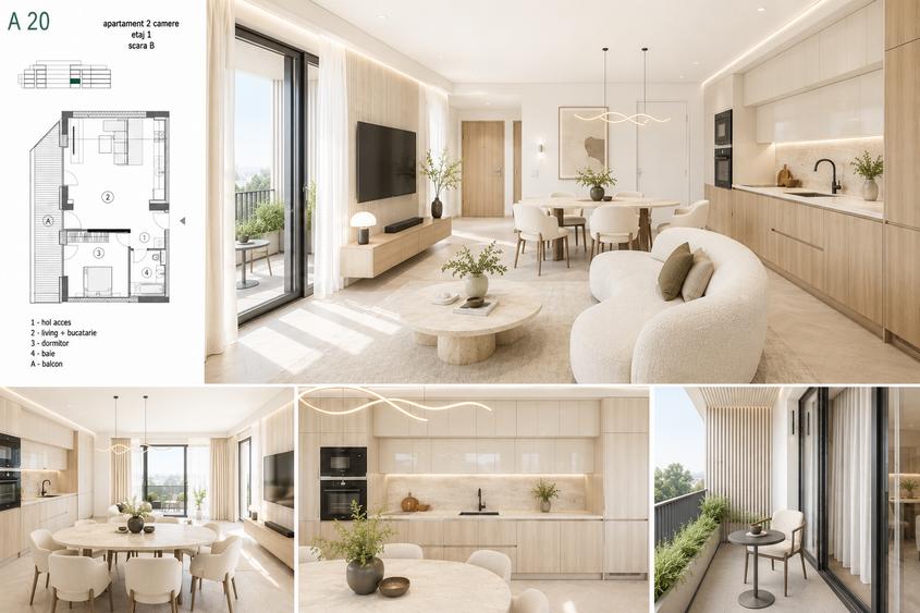 Apartament cu 2 camere decomandat în Muncii