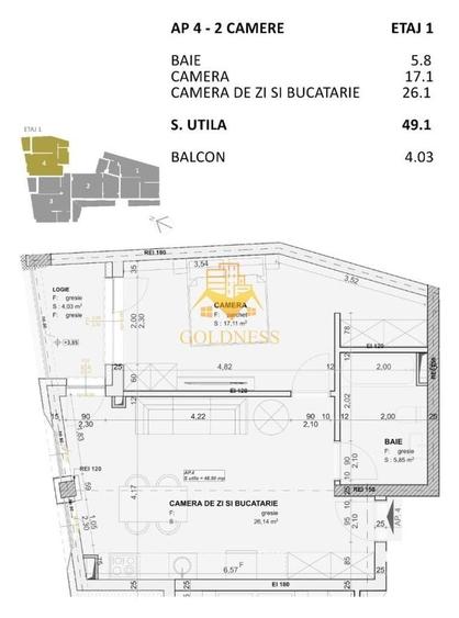 Apartament cu 7 camere semidecomandat în Central