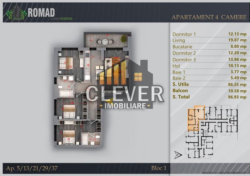 Apartament cu 4 camere decomandat în Theodor Pallady