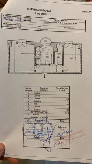 Apartament cu 2 camere decomandat în Unirii