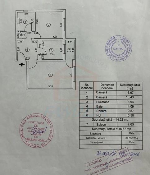 Apartament cu 2 camere decomandat în Micro 21