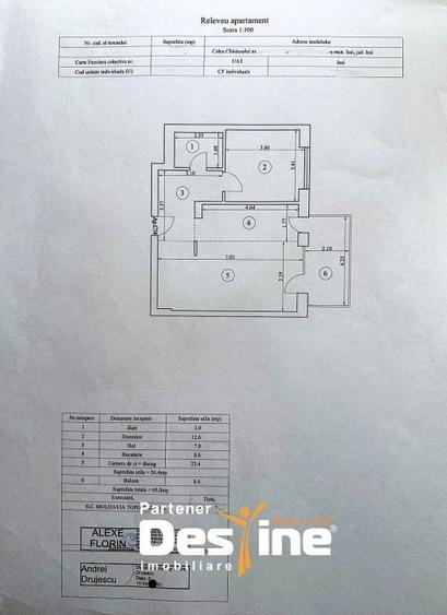 Apartament cu 2 camere semidecomandat, mobilat în Baza 3