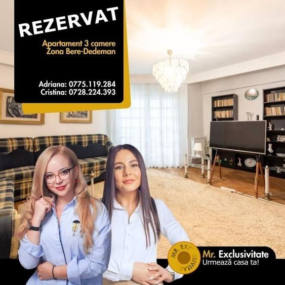 Apartament cu 3 camere decomandat în Bere