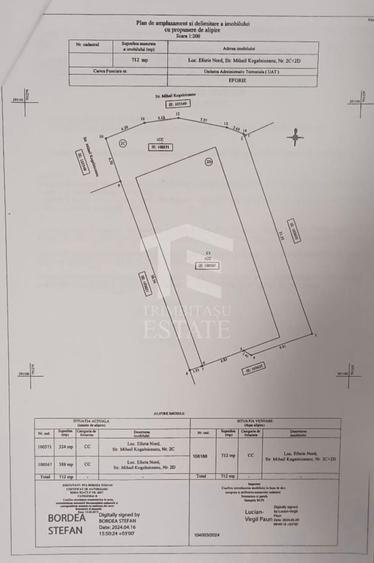 Teren Construcții intravilan de 712 mp, în Central