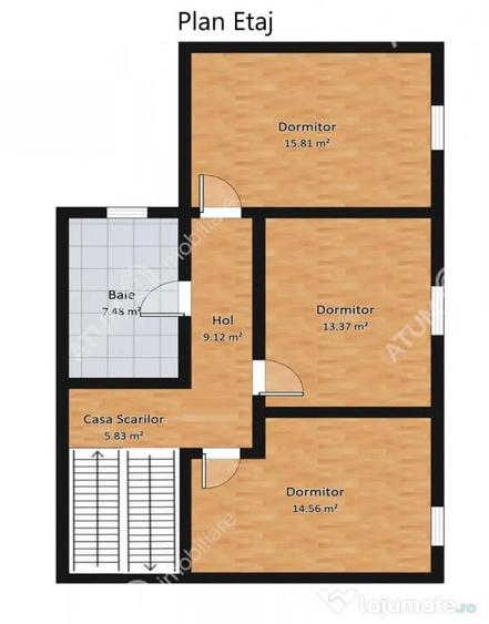 Casă cu 4 camere cu Teren 250 Mp în Central