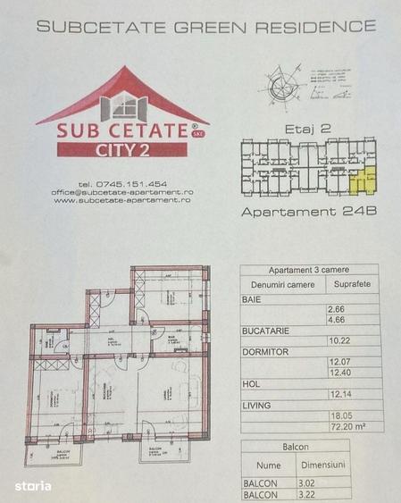 Apartament cu 3 camere în Central
