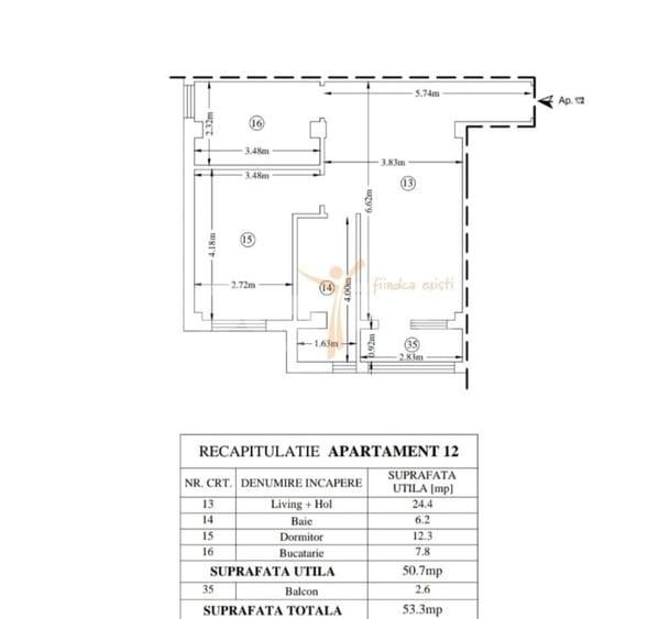 Apartament cu 2 camere semidecomandat, mobilat în Valea Adâncă