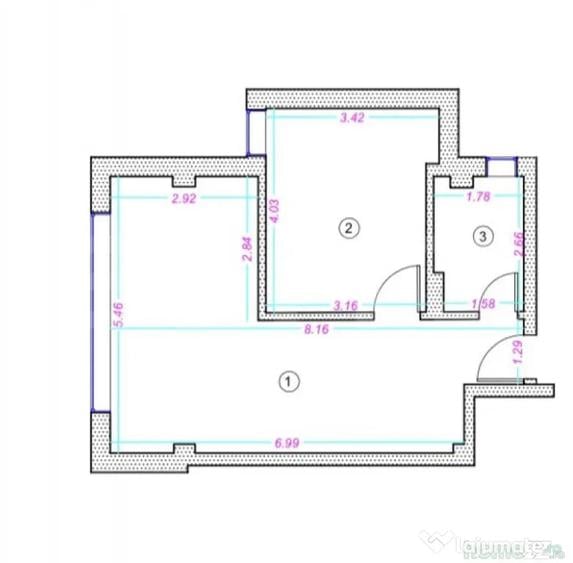 Apartament 2 camere, 45 mp, finisat, zona Donath - 1