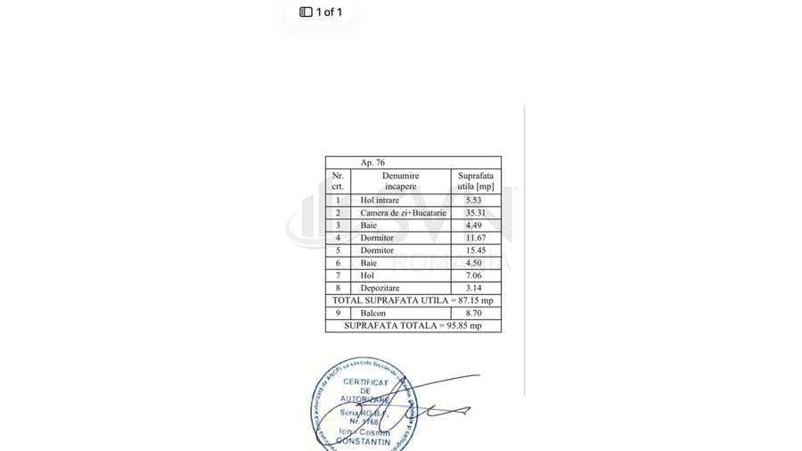 Apartament cu 3 camere decomandat în Domenii