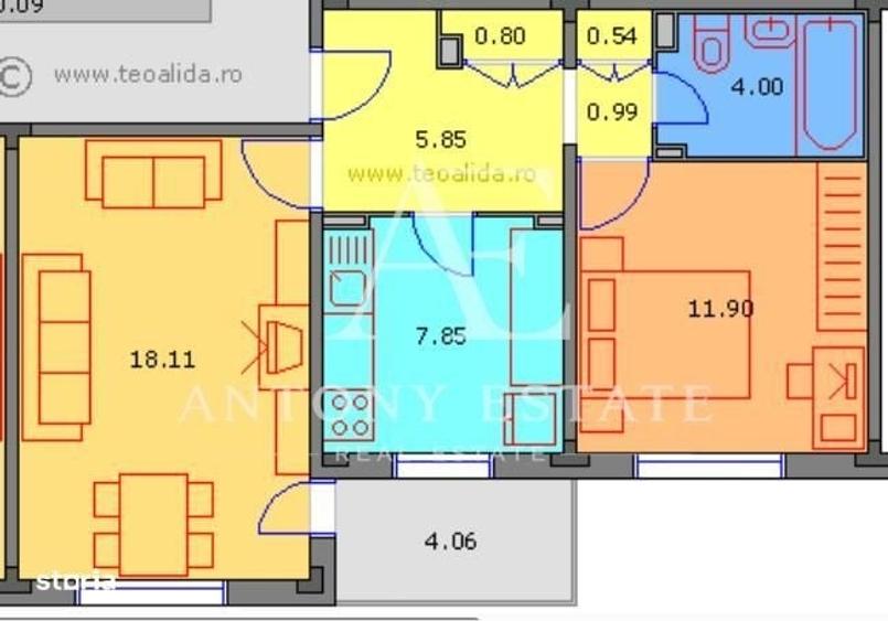 Antony Estate | Apartament de inchiriat, 2 camere - Zona Decebal - Ora - 5