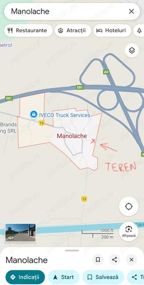 Teren de 1000 mp, în Manolache
