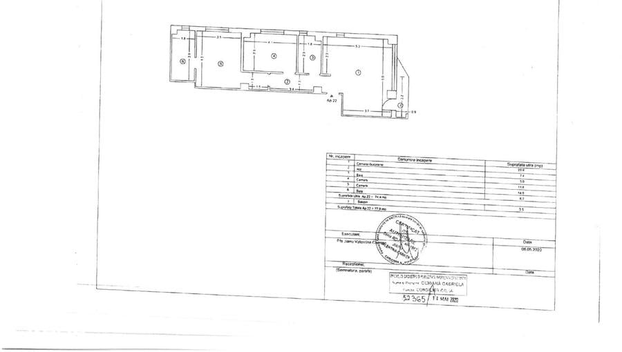 Apartament cu 3 camere în Nord