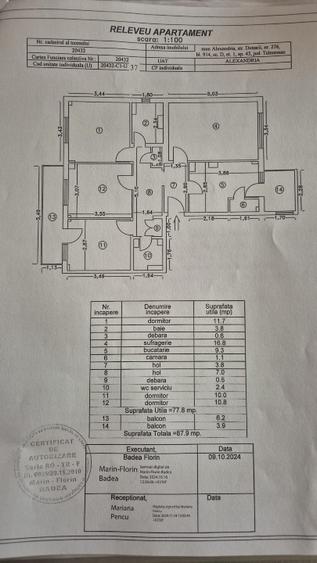 Vand Apartament 4 camere decomandat, 1 Mai , Alexandria - 4