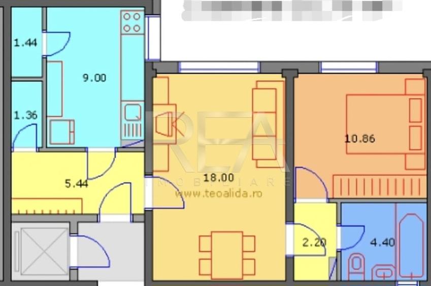 Apartament cu 2 camere semidecomandat în Drumul Taberei