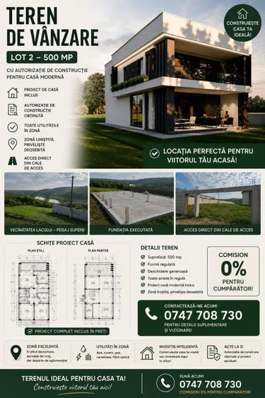 Teren Construcții intravilan de 500 mp, în Șorogari