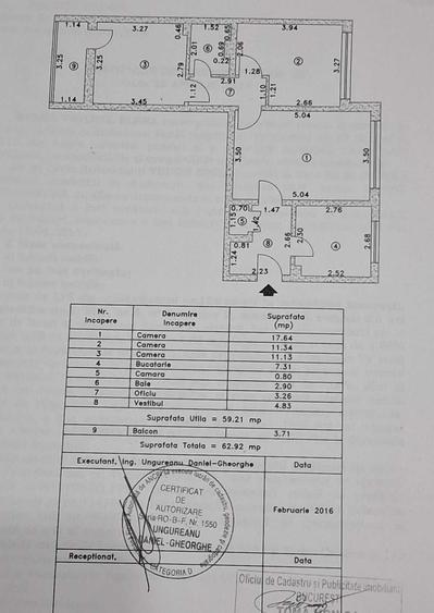 Apartament cu 3 camere semidecomandat în Colentina