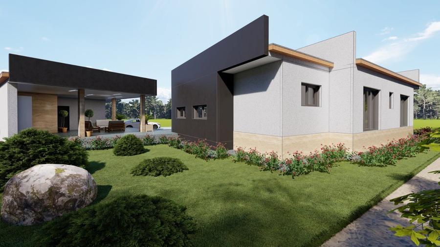 Casă individuală cu 4 camere cu Piscina în Lazu