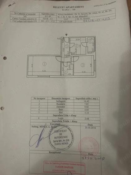 Apartament cu 2 camere decomandat în Central