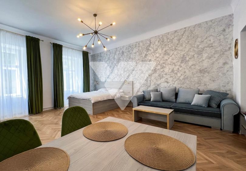 Apartament cu 2 camere semidecomandat, mobilat în Central