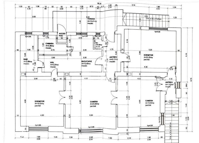 Casă cu 6 camere cu Teren 541 Mp în Complex Studențesc