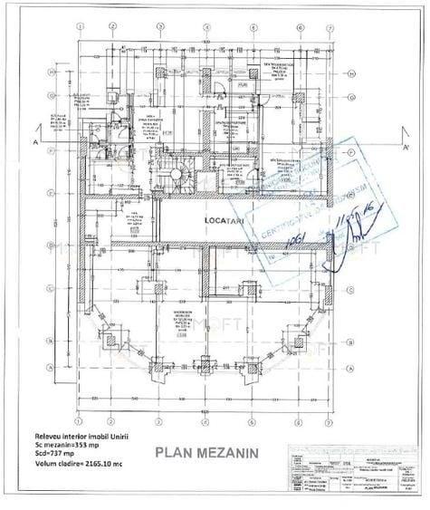 Birou, de 737 mp, în Unirii