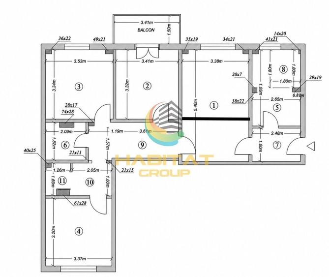 Apartament cu 4 camere decomandat în Tineretului