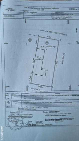 Casă cu 4 camere cu Teren 224 Mp în Central