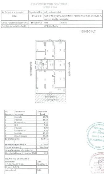 Spațiu comercial, de 123.46 mp, în Micro 39