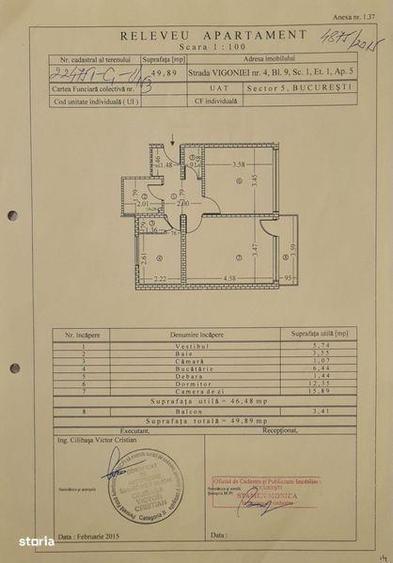 Apartament cu 2 camere în Giurgiului