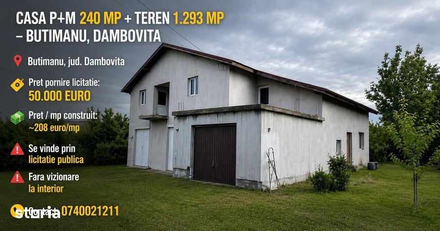 Casă cu 6 camere cu Teren 1293 Mp în Butimanu