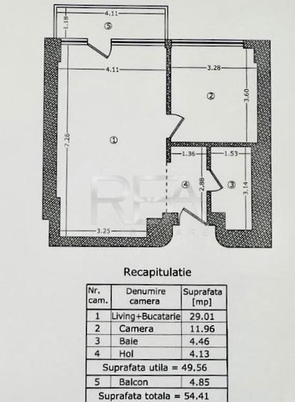 Apartament cu 2 camere semidecomandat în Barbu Văcărescu