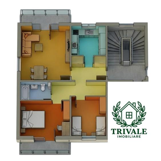 Apartament cu 3 camere decomandat în Exercițiu