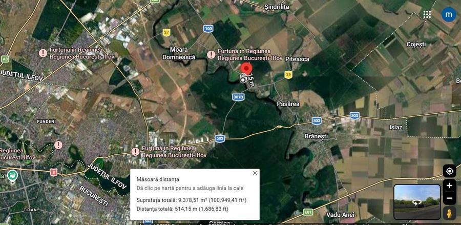 Teren Construcții intravilan de 9300 mp, în Găneasa