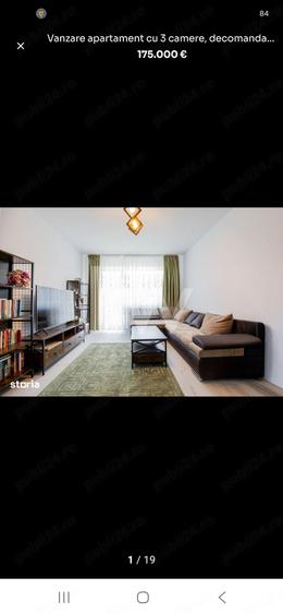 Apartament cu 3 camere decomandat în Tractorul
