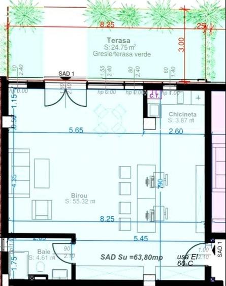 Ocazie, aparatament SAD, 64 mp utili, parter, cu terasa, zona Aradului - 1