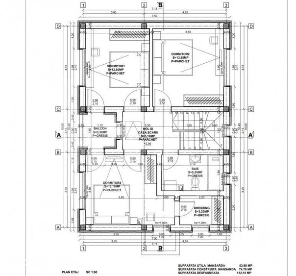 Casa 4 camere de vanzare 117 mpu teren liber 230mp Sibiu in Sura Mica - 10