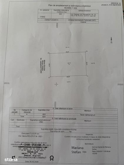 Teren de 2870 mp, în Central