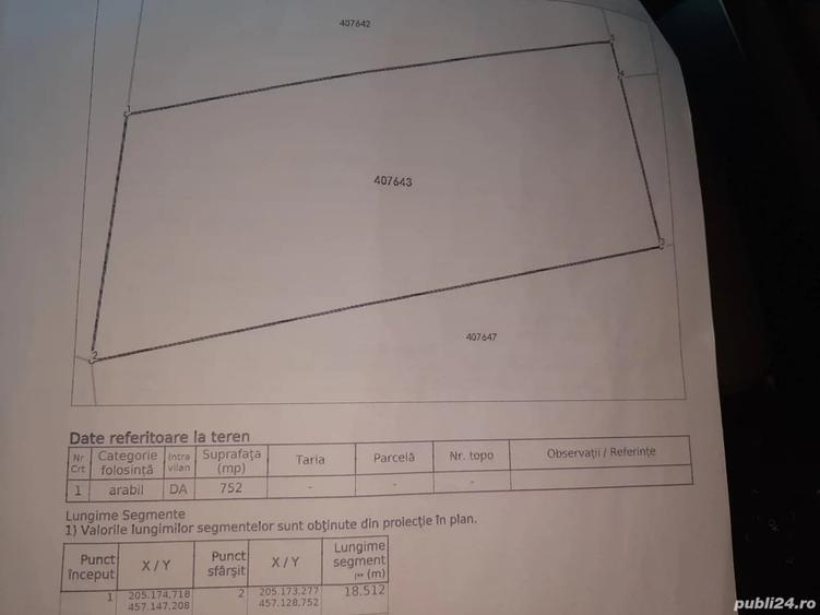Teren de 752 mp, în Central