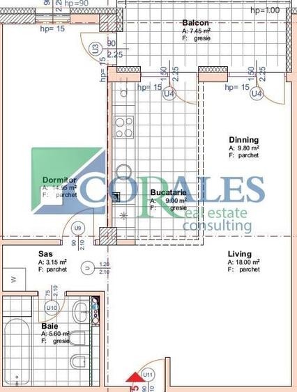 Apartament cu 2 camere decomandat în Aradului