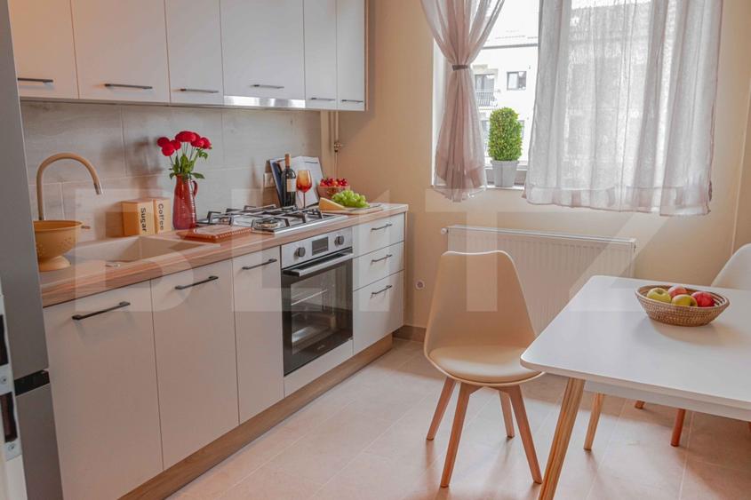 Apartament cu 2 camere semidecomandat, mobilat în Borhanci