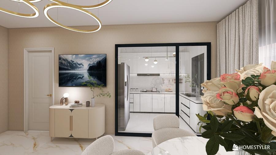 Apartament cu 3 camere semidecomandat în Nord-Est