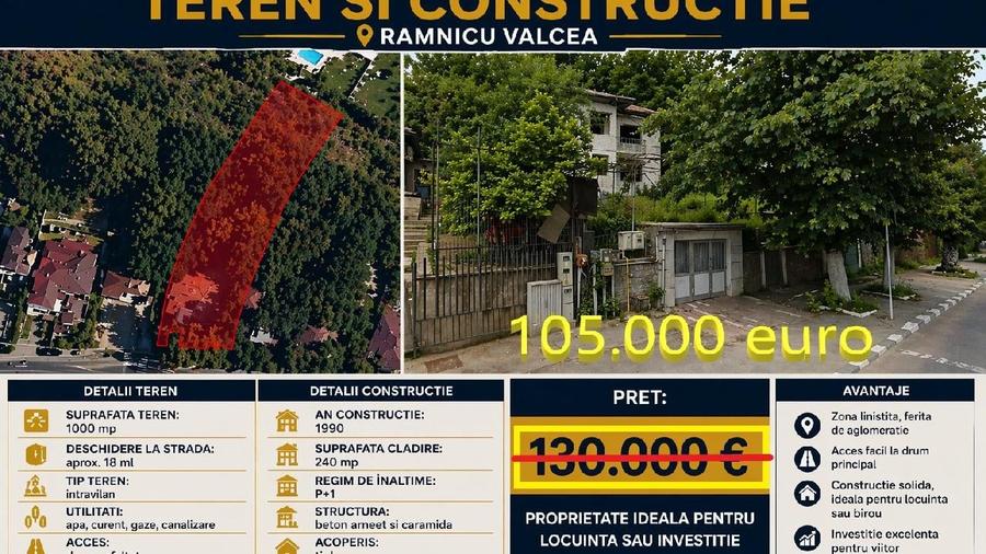 Casă individuală cu 4 camere cu Teren 1000 Mp în Parc Zăvoi