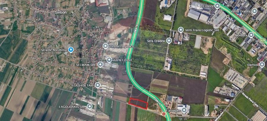 Teren de 6700 mp, în Sântion