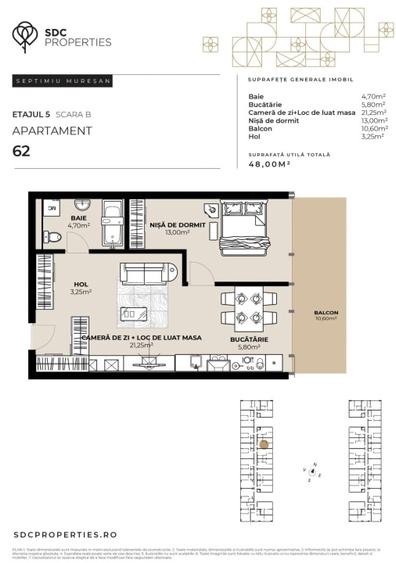 Apartament cu 2 camere în Dâmbul Rotund